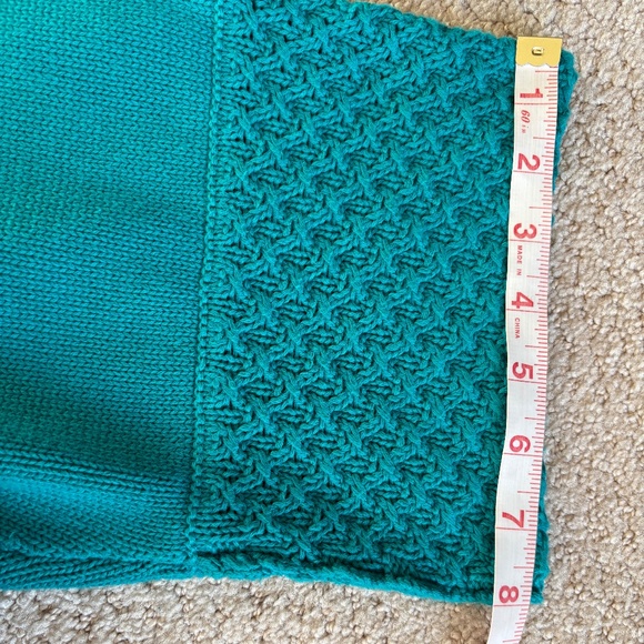 Ruby Rd sweater chunky knit open drape cardigan green - Picture 9 of 16